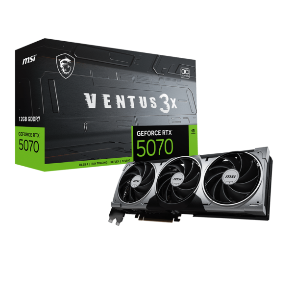 MSI GeForce RTX 5070 VENTUS 3X OC 12G - Carte Graphique MSI GeForce RTX 5070 VENTUS 3X OC 12G - Carte Graphique