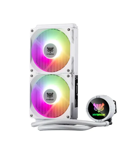 HYBROK HL240W RGB White Watercooling 240mm ARGB Maroc