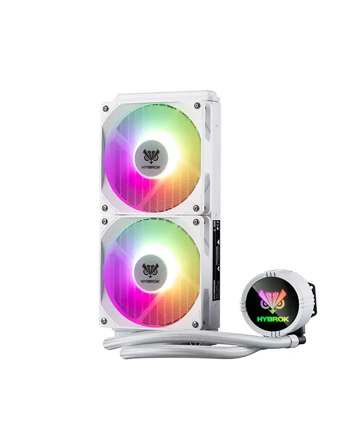 HYBROK HL240W RGB White Watercooling 240mm ARGB Maroc