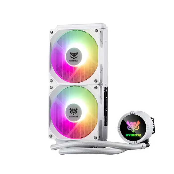 HYBROK HL240W RGB White Watercooling 240mm ARGB Maroc