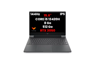 HP Victus 15 i5-13420H RTX 3050 144Hz Gaming Laptop Maroc