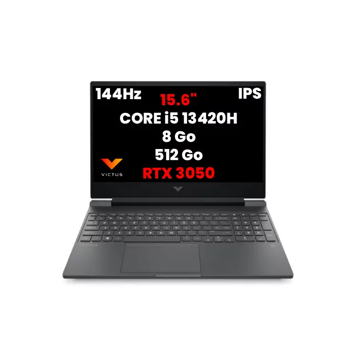 HP Victus 15 i5-13420H RTX 3050 144Hz Gaming Laptop Maroc