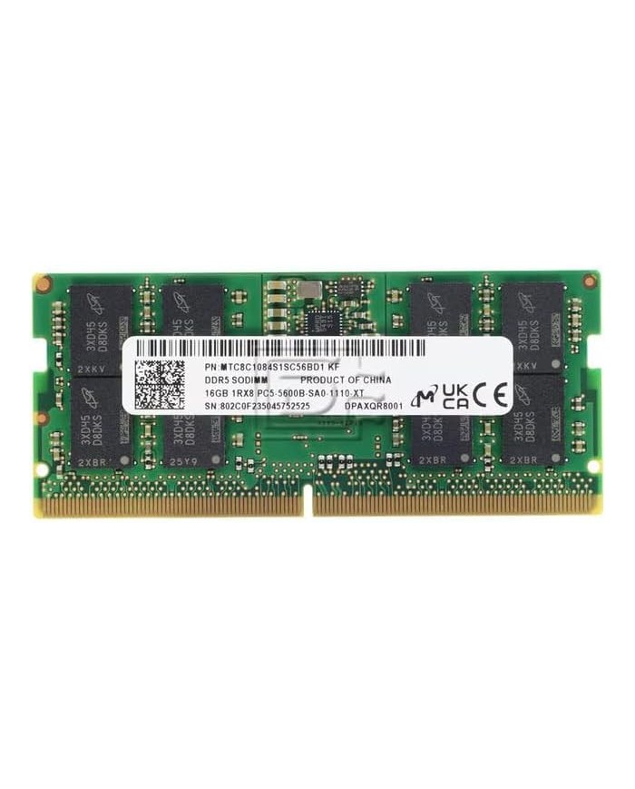 RAM Micron 16GB DDR5 5600MHz SODIMM Laptop Maroc