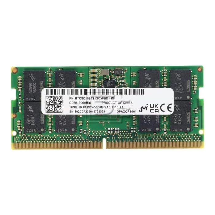 RAM Micron 16GB DDR5 5600MHz SODIMM Laptop Maroc