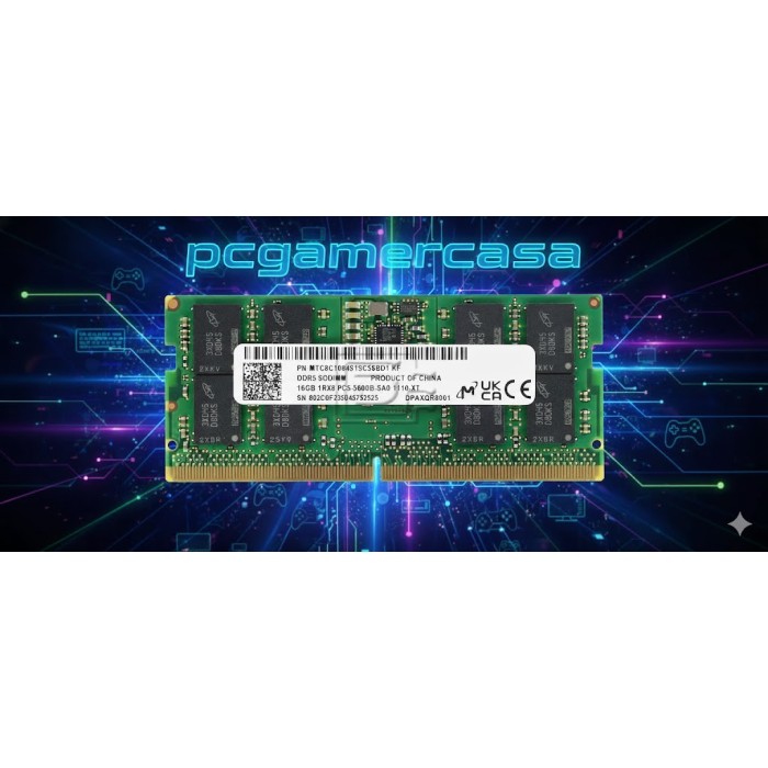 RAM Micron 16GB DDR5 5600MHz SODIMM Laptop Maroc