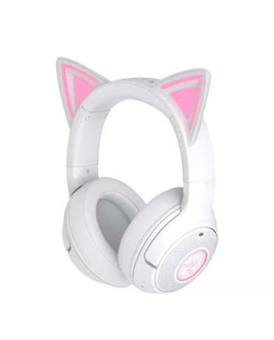 Razer Kraken Kitty V2 BT BLANC Oreilles Chat RGB Maroc