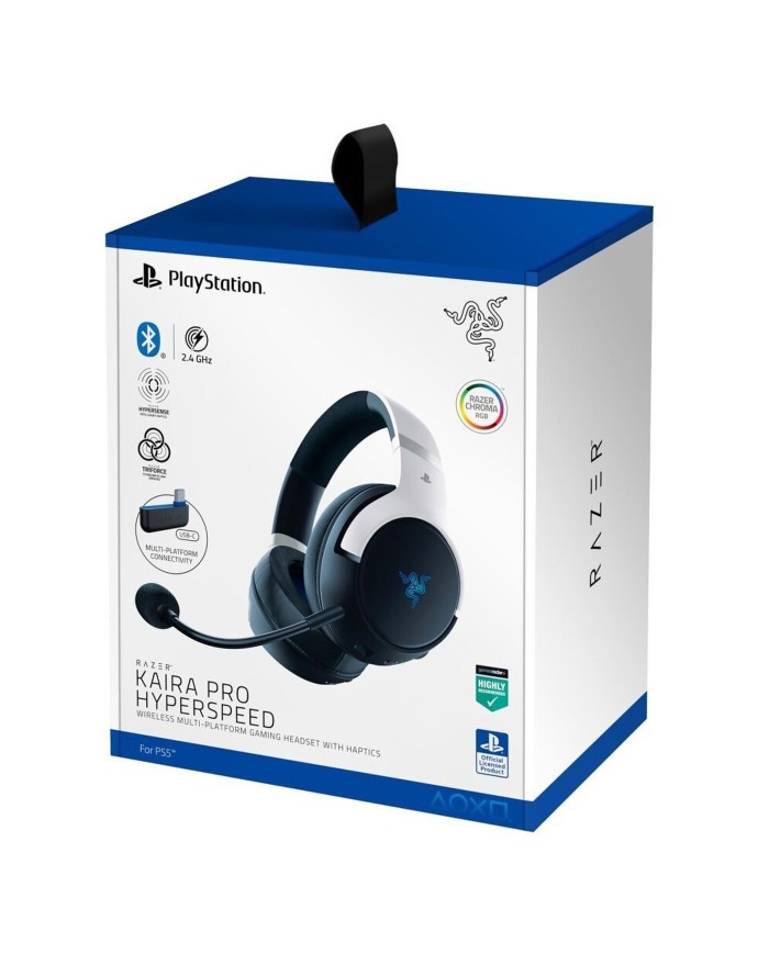 Razer Kaira HyperSpeed PS5 Blanc Sans Fil Officiel PlayStation Maroc