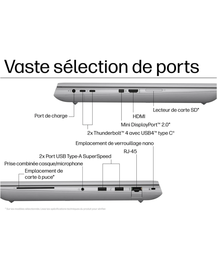 HP ZBook Fury 16 G11 - i9-13950HX - RTX 4060 - 32Go - 512Go SSD - 16" WUXGA 120Hz - Pc  Worksation hp