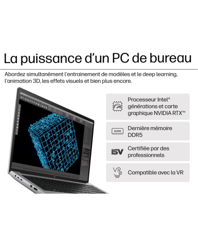 HP ZBook Fury 16 G11 - i9-13950HX - RTX 4060 - 32Go - 512Go SSD - 16" WUXGA 120Hz