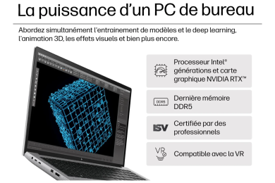 HP ZBook Fury 16 G11 - i9-13950HX - RTX 4060 - 32Go - 512Go SSD - 16" WUXGA 120Hz