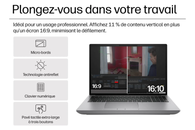 HP ZBook Fury 16 G11 - i9-13950HX - RTX 4060 - 32Go - 512Go SSD - 16" WUXGA 120Hz