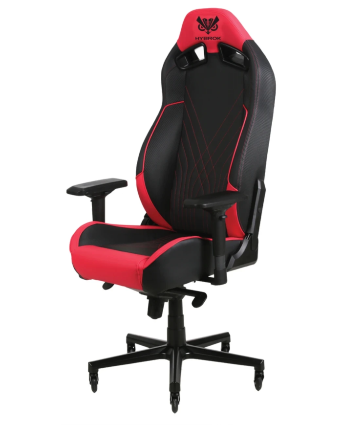 Hybrok FLY SHARK - Chaise Gamer Ergonomique 4D Noir/Rouge