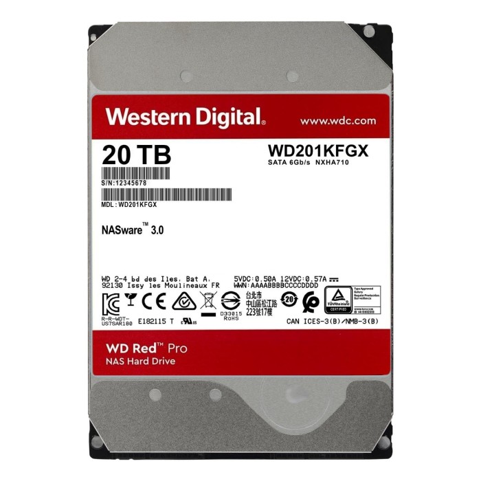 Western Digital WD Red Pro 20TB - Disque dur interne