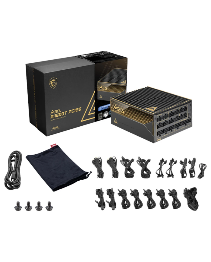 MSI MEG Ai1600T PSU ATX 3.1 PCIe 5.1 1600W Titanium