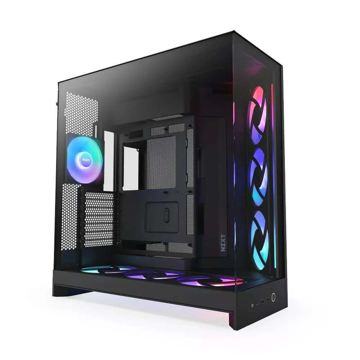 NZXT H9 Flow RGB+ Noir - Boîtier Moyen Tour ATX Verre Trempé