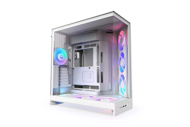 NZXT H9 Flow RGB+ Blanc - Boîtier Moyen Tour Aquarium