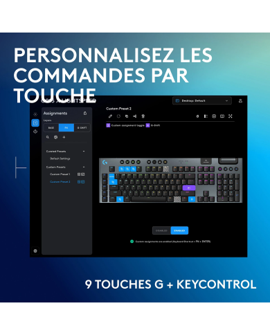 Logitech G G915 X LIGHTSPEED - Clavier Gamer Méca Low-Profile Tactile