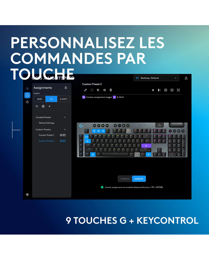 Logitech G G915 X LIGHTSPEED - Clavier Gamer Méca Low-Profile Tactile