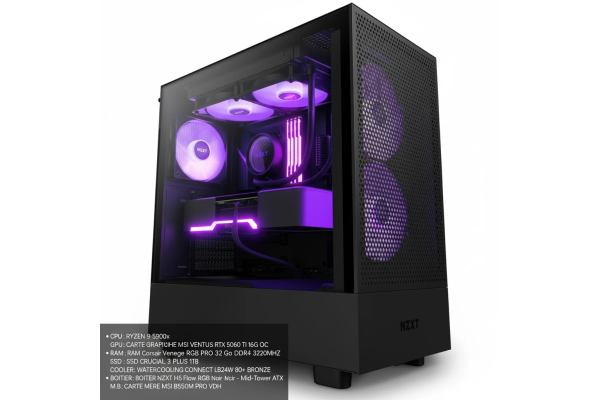 PC Gamer Ryzen 9 5900X/RTX 5060 Ti 16GB/32GB DDR4/1TB SSD