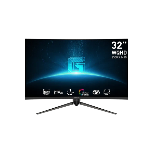 MSI G32CQ5P - 31.5" WQHD - 170Hz - 1ms - Dalle VA Incurvée 1500R
