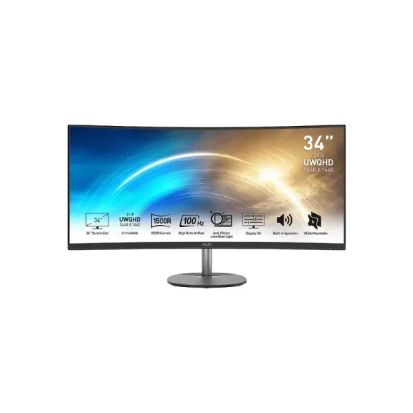 MSI PRO MP341CQ - 34" UWQHD - 100Hz - 1ms - Incurvé