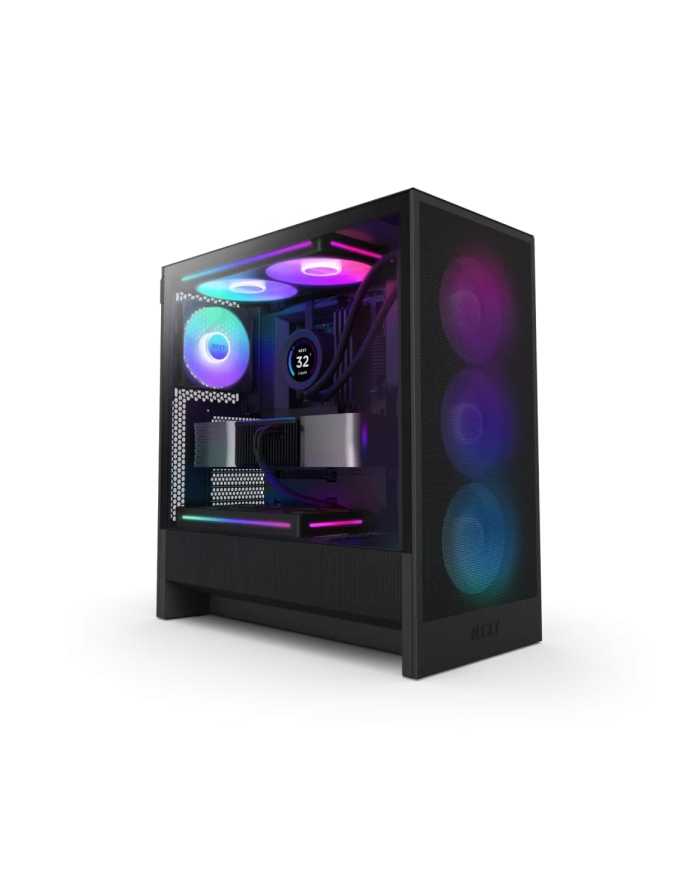 NZXT H5 Flow RGB (2024) Black - Boîtier Moyen Tour - Flux d'air optimisé