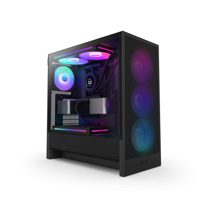 NZXT H5 Flow RGB (2024) Black - Boîtier Moyen Tour - Flux d'air optimisé