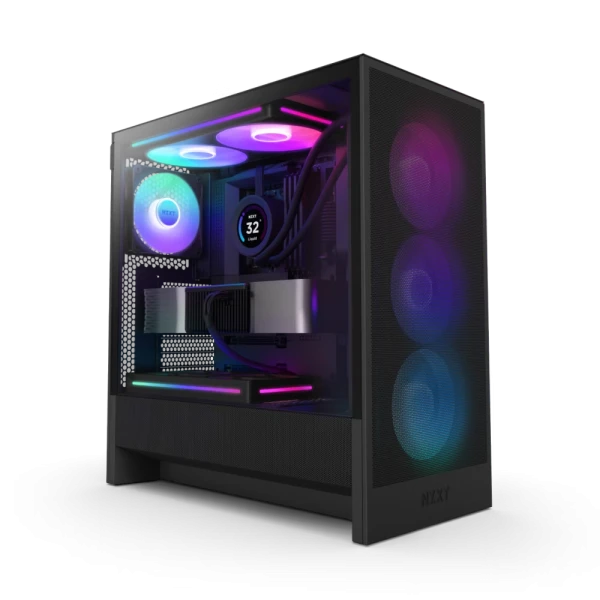 NZXT H5 Flow RGB (2024) Black - Boîtier Moyen Tour - Flux d'air optimisé