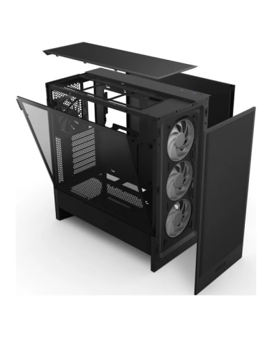 NZXT H5 Flow RGB (2024) Black - Boîtier Moyen Tour - Flux d'air optimisé