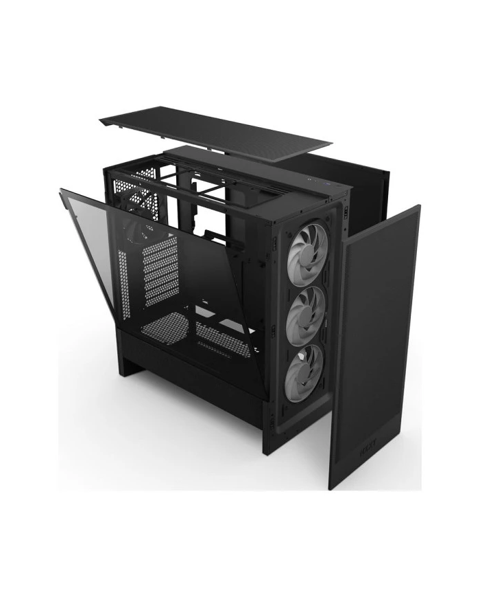 NZXT H5 Flow RGB (2024) Black - Boîtier Moyen Tour - Flux d'air optimisé