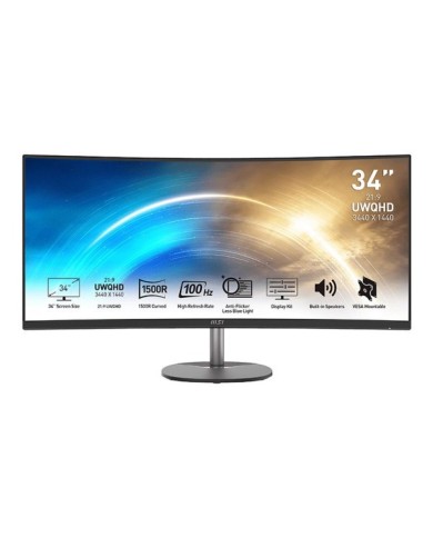 MSI PRO MP341CQ - 34" UWQHD - 100Hz - 1ms - Incurvé