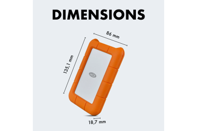 LaCie Rugged USB-C 2TB - HDD Externe Portable