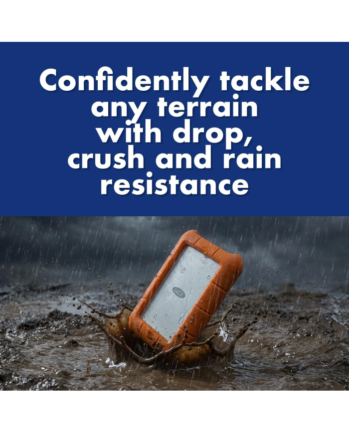 LaCie Rugged USB-C 2TB - HDD Externe Portable