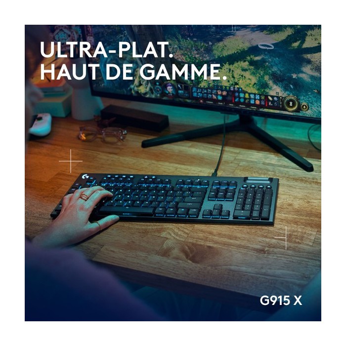 Logitech G G915 X LIGHTSPEED - Clavier Gamer Méca Low-Profile Tactile