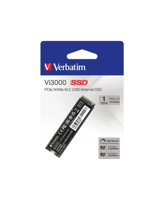 Verbatim Vi3000 - 1 To - NVMe PCIe Gen3x4 - 3100 Mo/s - Pc Gamer Casa