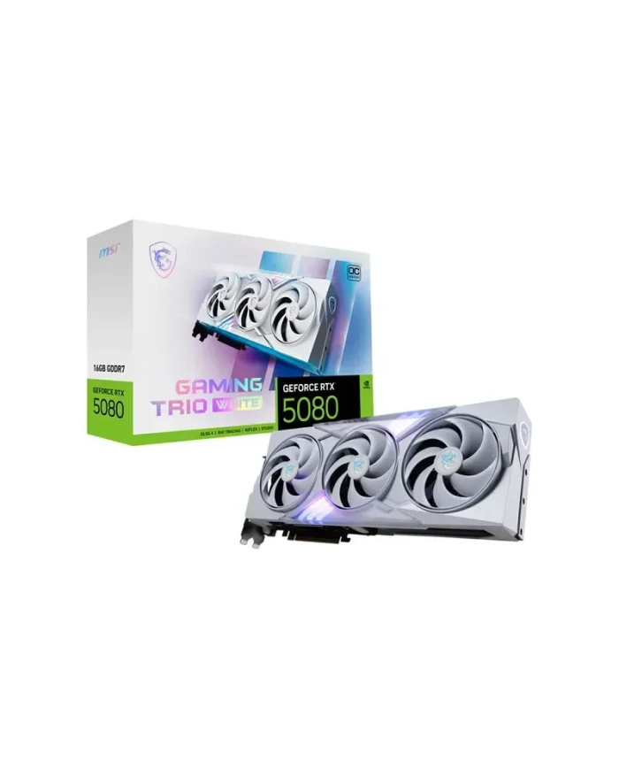 MSI GeForce RTX 5080 16G GAMING TRIO OC Blanc - 16 Go GDDR7 - DLSS 4
