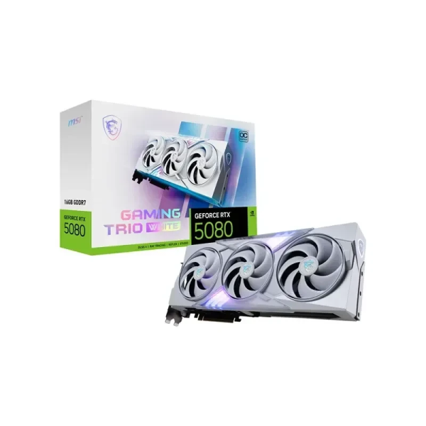 MSI GeForce RTX 5080 16G GAMING TRIO OC Blanc - 16 Go GDDR7 - DLSS 4