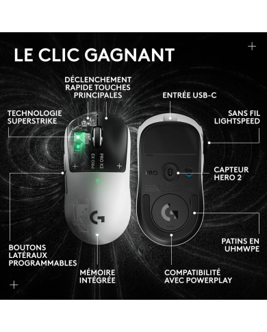 Logitech G Pro X2 Superstrike - Souris PC