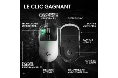 Logitech G Pro X2 Superstrike - Souris PC
