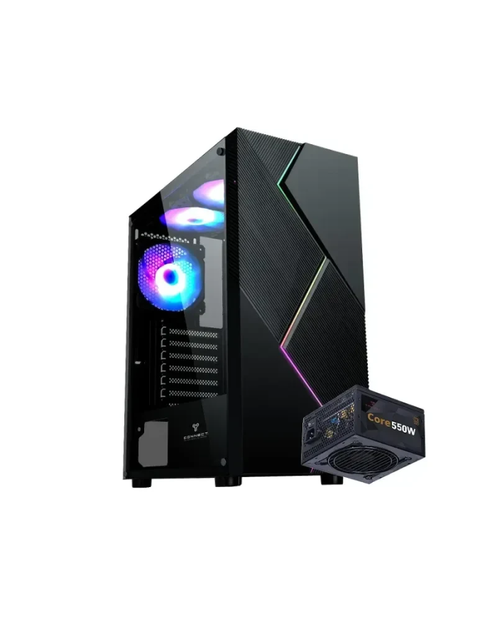 Connect Bolt ARGB + PSU 550W 80+ BRONZE - Boîtier