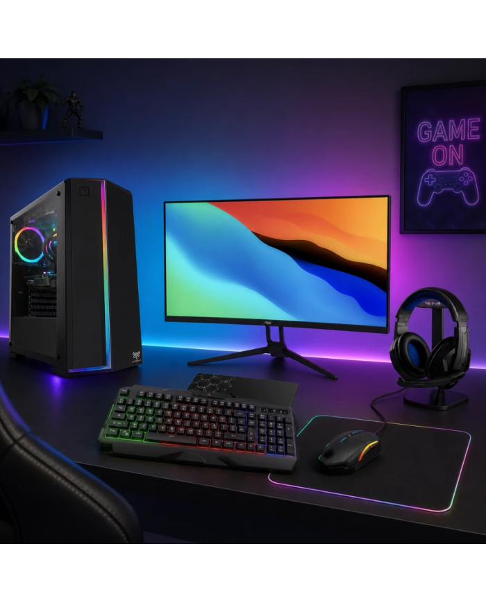 Pack PC Gamer Ryzen 5 5600GT + Moniteur 24" + pack G-lab - pcgamercasa.ma