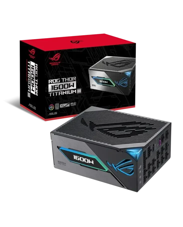 ASUS ROG THOR 1600W Titanium III - 80Plus Titanium - ATX 3.1 - Pc Gamer Casa