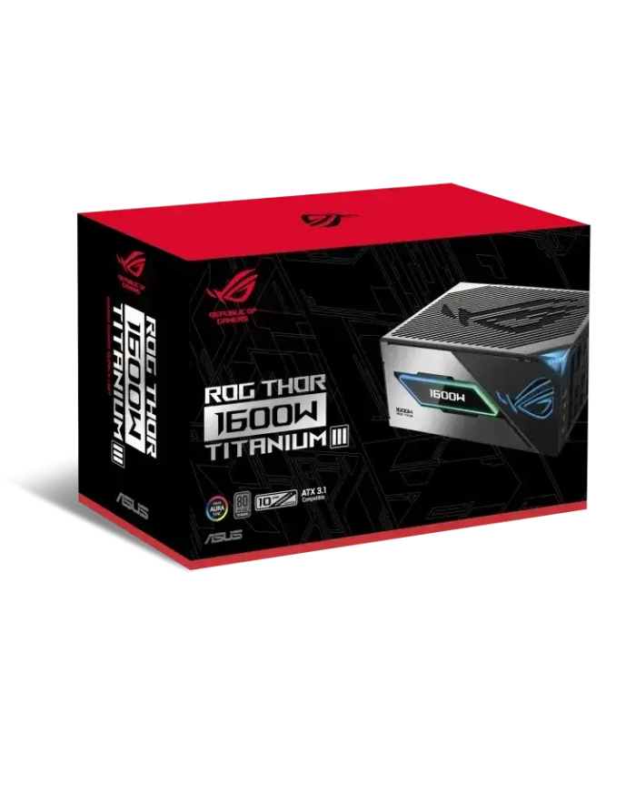 ASUS ROG THOR 1600W Titanium III - 80Plus Titanium - ATX 3.1 - Pc Gamer Casa