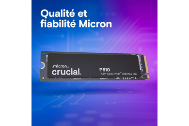 Crucial P510 1 To 2280 M.2 NVME (CT1000P510SSD8)  - Disque SSD