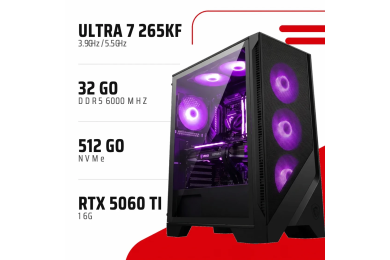 PC Gamer Core Ultra 7 265KF/RTX 5060 Ti 16GB/32GB DDR5/512GB SSD