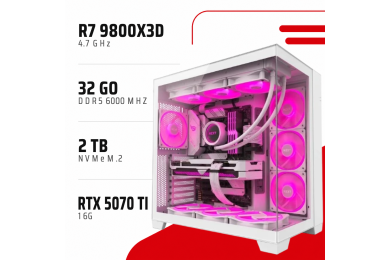 PC Gamer Ryzen 7 9800X3D/RTX 5070 Ti 16GB/32GB DDR5/2TB SSD - PC GAMER CASA