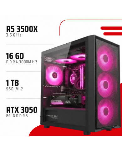 PC Gamer Ryzen 5 3500X/RTX 3050 8GB/16GB DDR4/1TB SSD M.2 - PC GAMER CASA