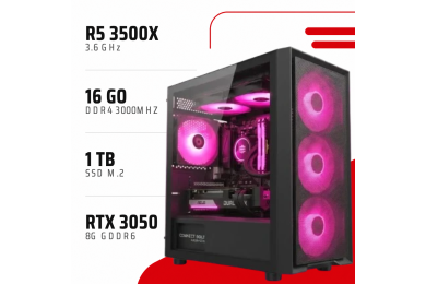 PC Gamer Ryzen 5 3500X/RTX 3050 8GB/16GB DDR4/1TB SSD M.2 - PC GAMER CASA