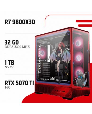 PC Gamer Ryzen 7 9800X3D/RTX 5070 Ti 16GB/32GB DDR5/1TB SSD