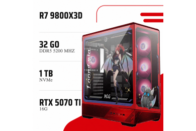 PC Gamer Ryzen 7 9800X3D/RTX 5070 Ti 16GB/32GB DDR5/1TB SSD